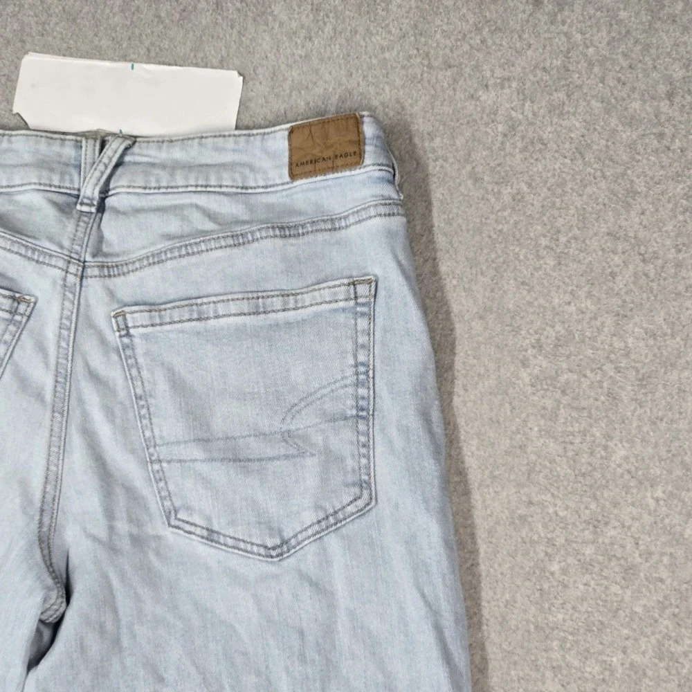 American Eagle Outfitters Women Jeans 4 Blue Denim Pants Wide-Leg Baggy Y2K